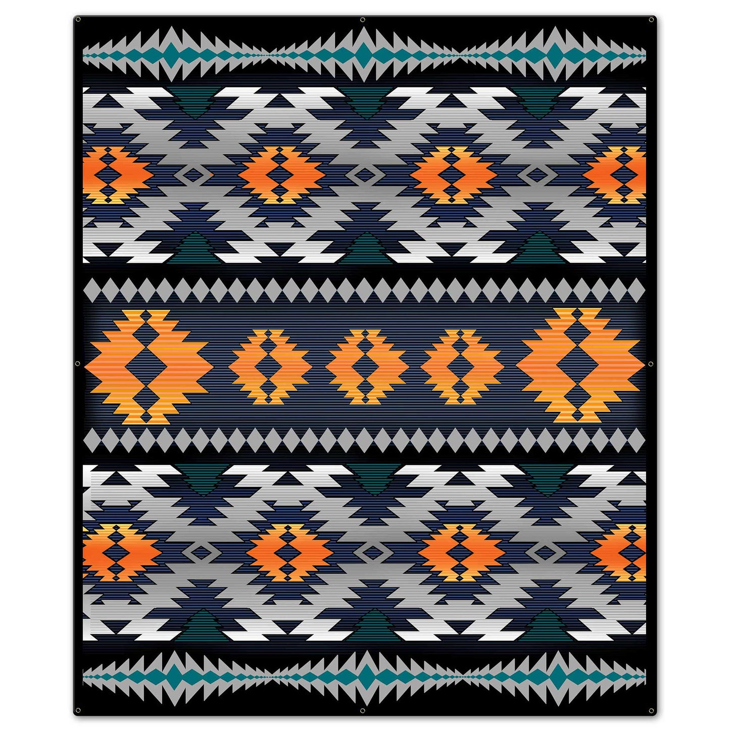 Orange Blanket Look 40 x 48 Custom Shape