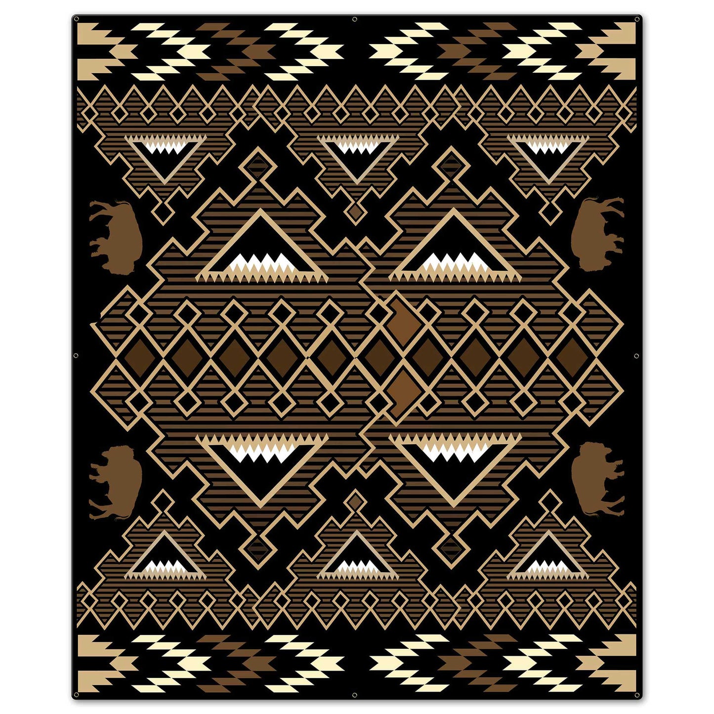 Brown Buffalo Blanket Look 30 x 36 Custom Shape