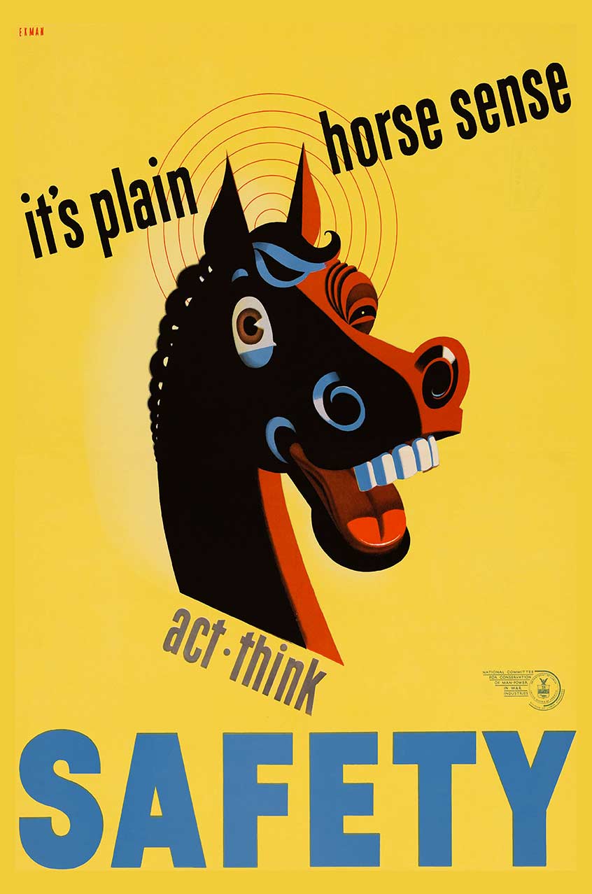 Plain Horse Sense Vintage Metal Sign