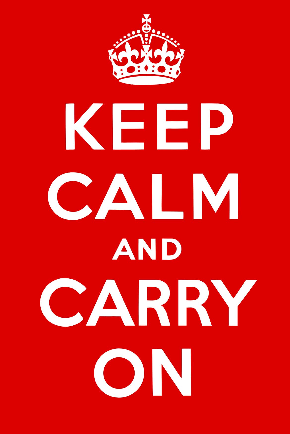 Keep Calm Red Vintage Metal Sign