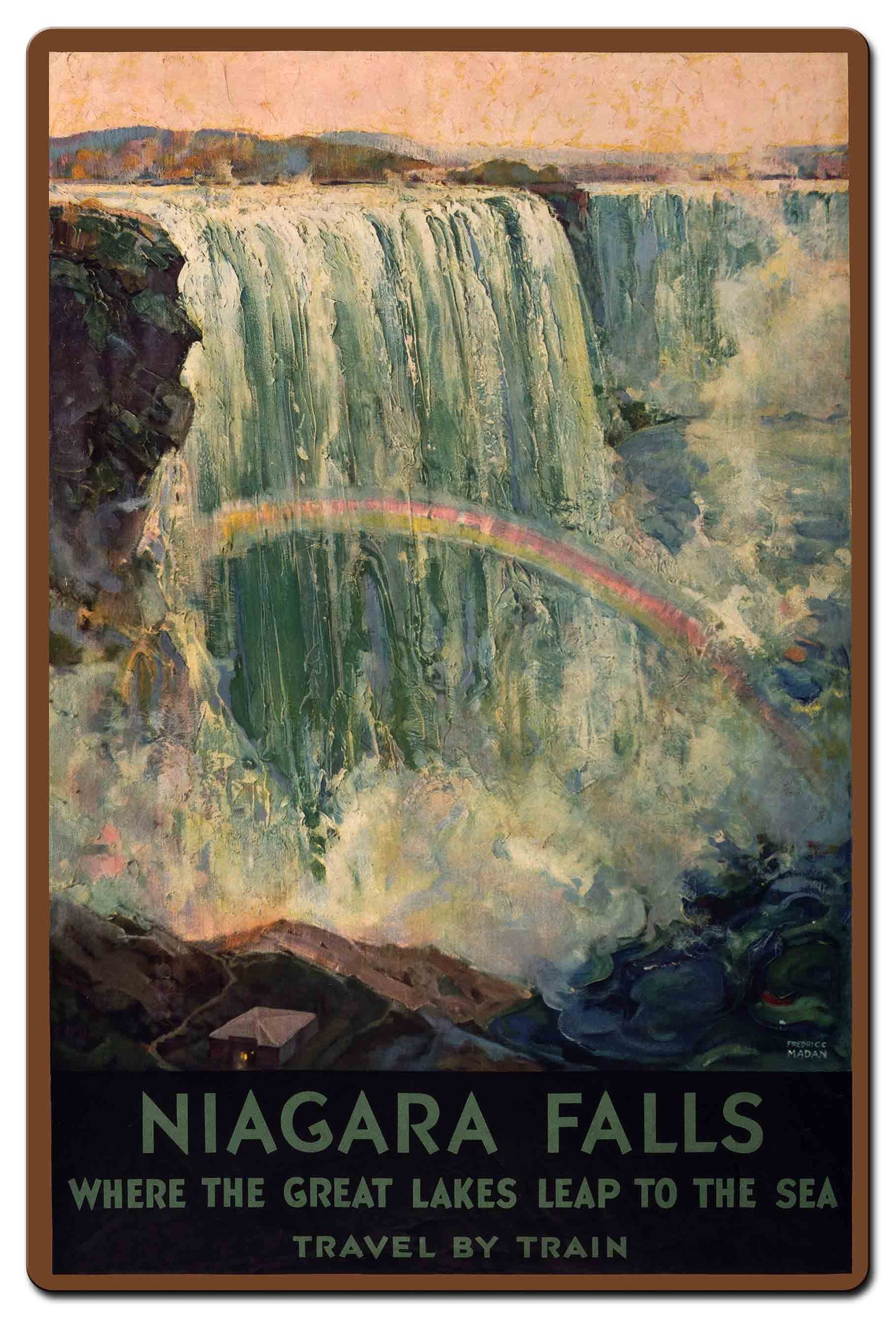 Niagara Falls 24 X 36 vintage metal sign