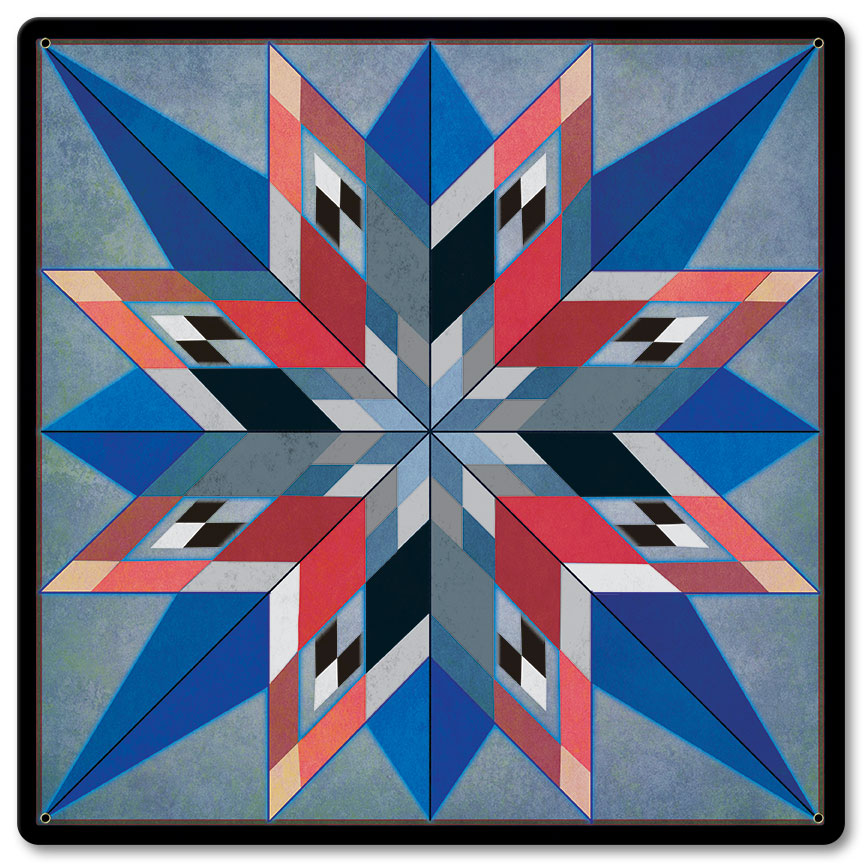 16 Point Star Blue Gray