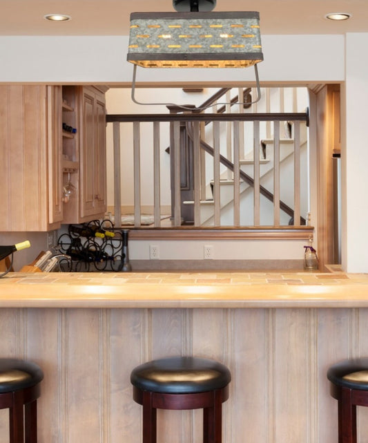 REDIRECT!!!! Rectangular Rustic Galvanized Ceiling Light Fixture