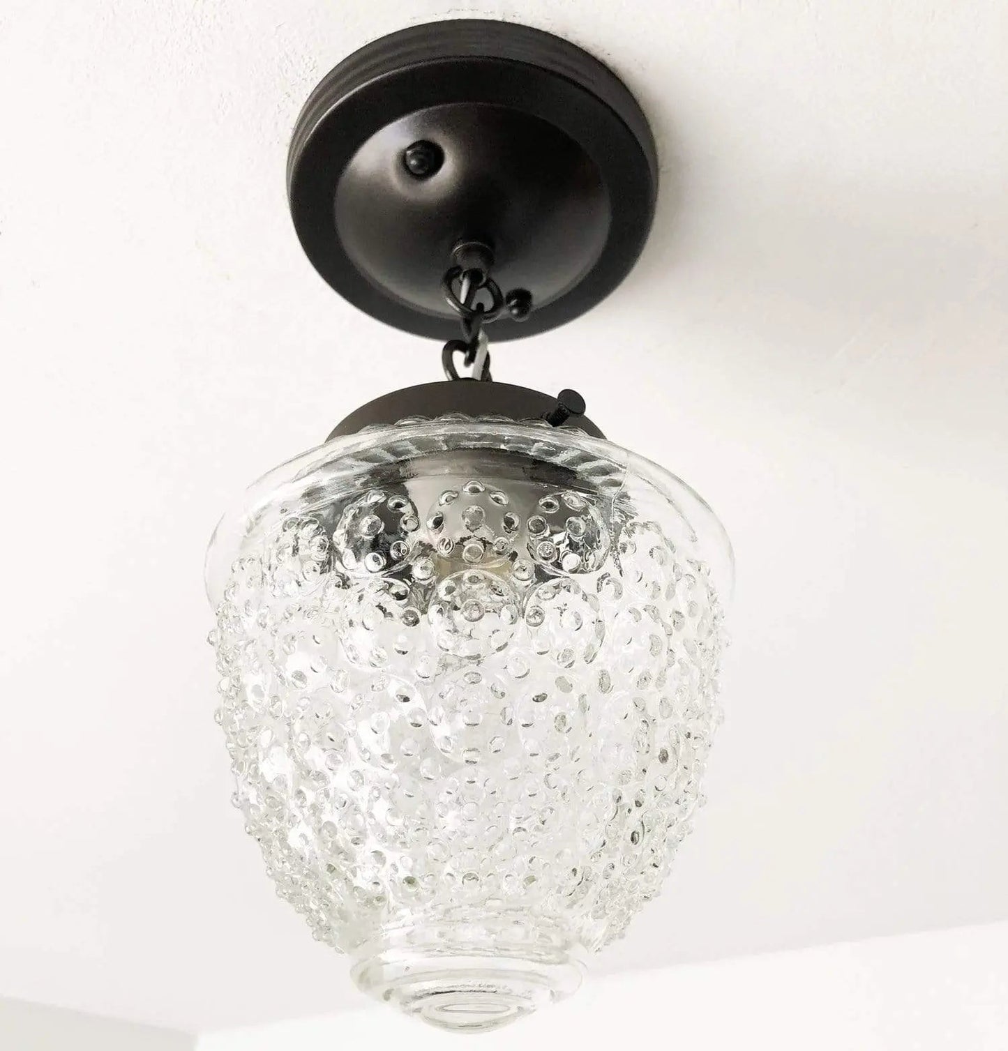 Acorn Antique Glass Ceiling Light with Chain