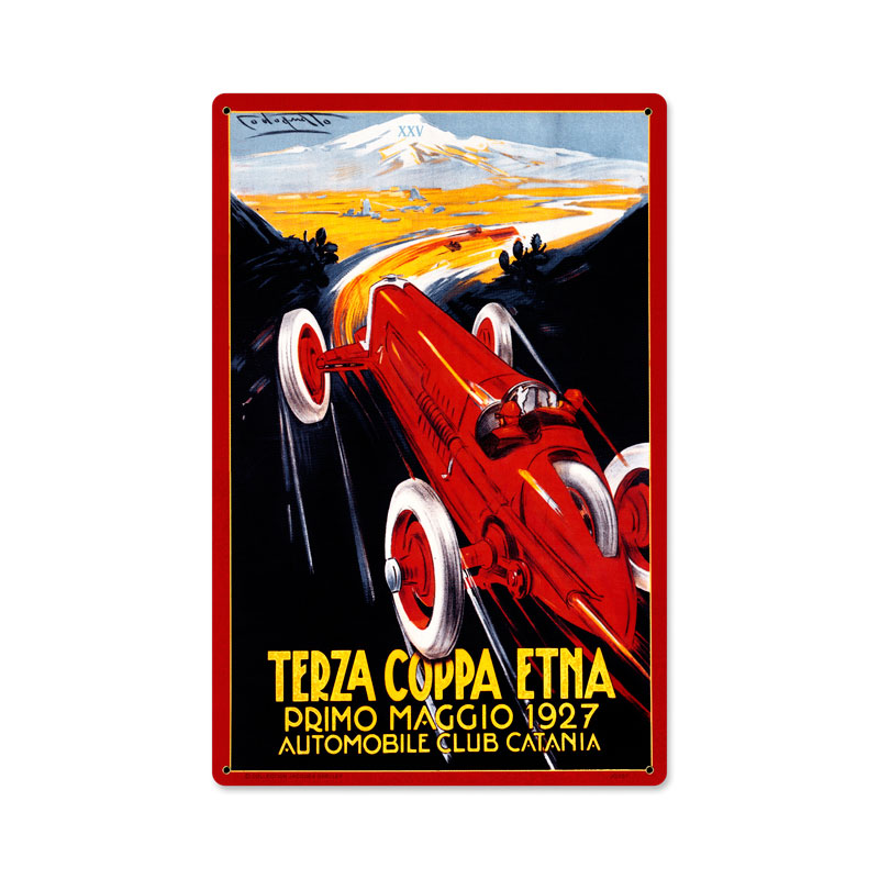 Terza Coppa, Automotive, Metal Sign, 12 X 18 Inches