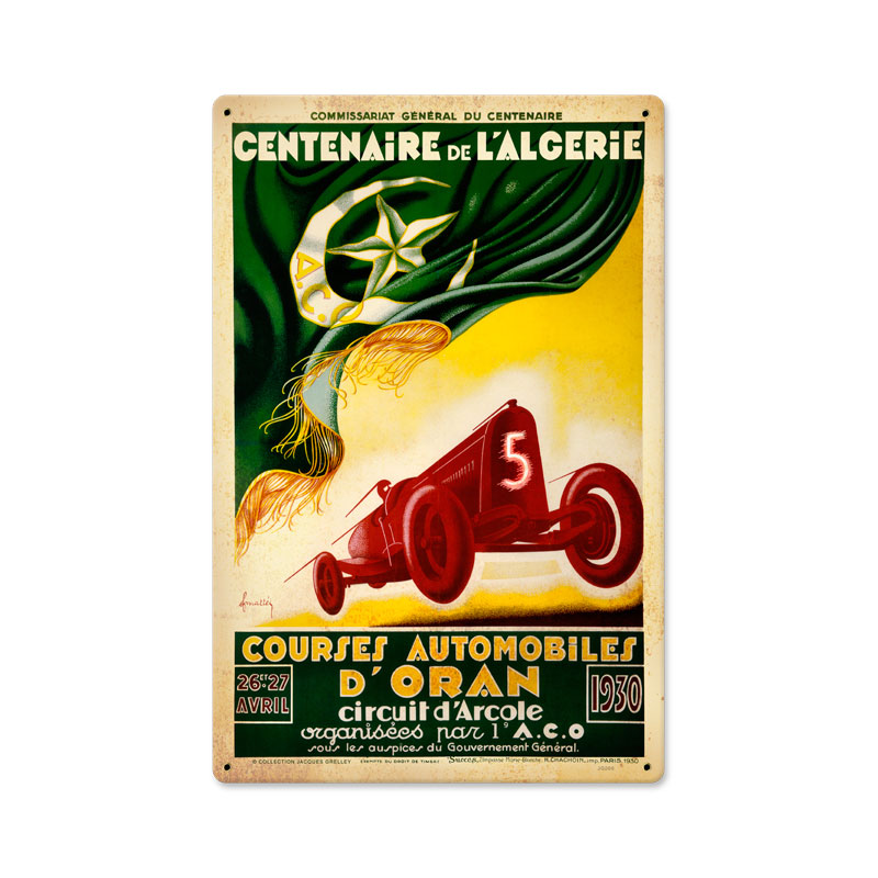 Century in Algeria, Automotive, Metal Sign, 12 X 18 Inches