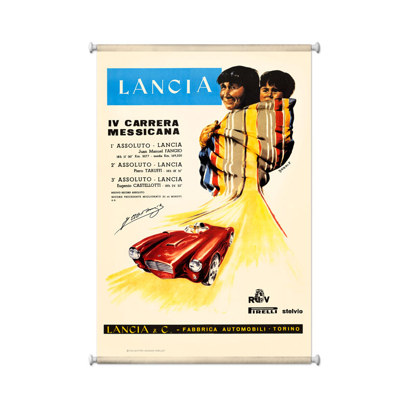 Lancia, Automotive, Giclee Printed Canvas, 25 X 36 Inches