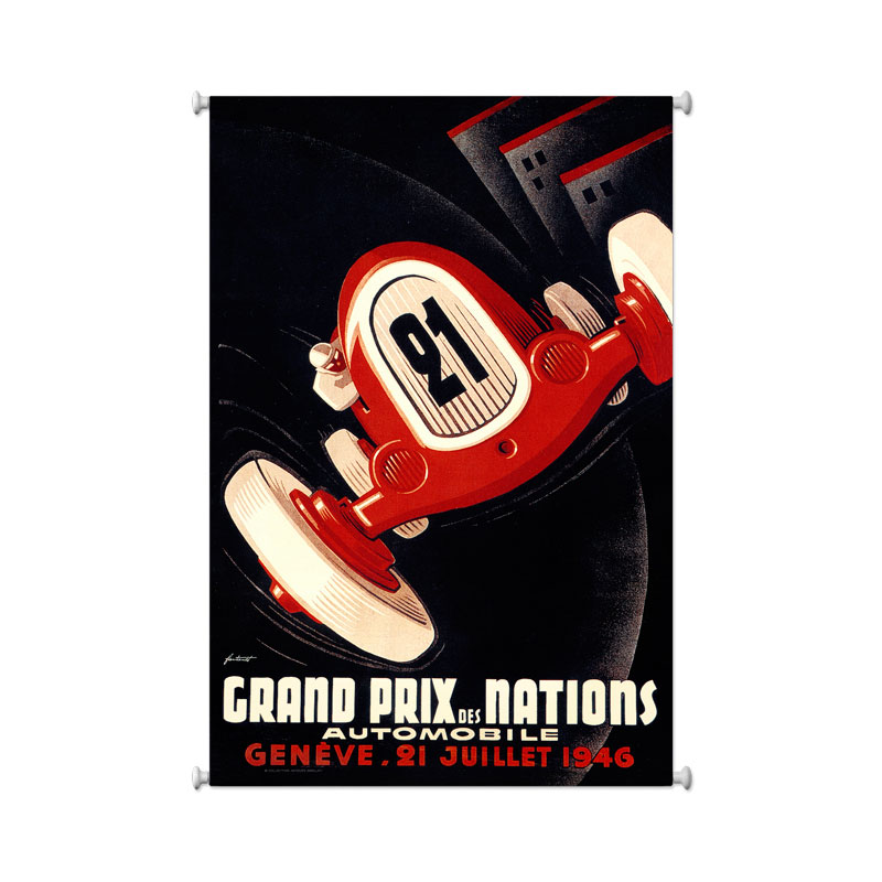 Geneva Grand Prix, Automotive, Giclee Printed Canvas, 25 X 36 Inches