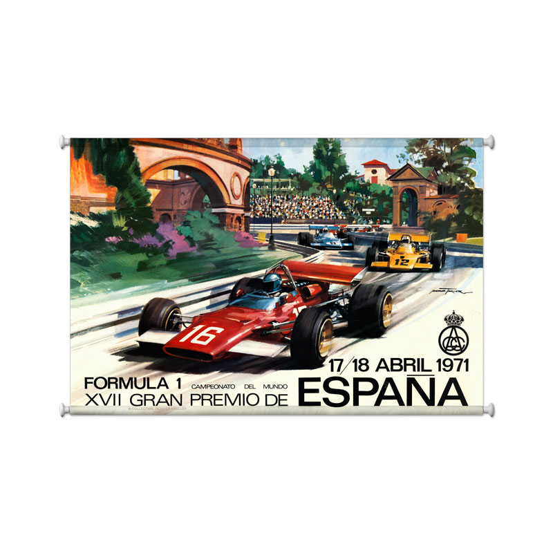 Spanish Formula 1, Automotive, Giclee Printed Canvas, 25 X 36 Inches