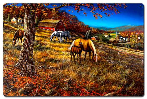 Hillside Gathering, Featured Artists/Jim Hansel Art, Satin, 24 X 16 Inches