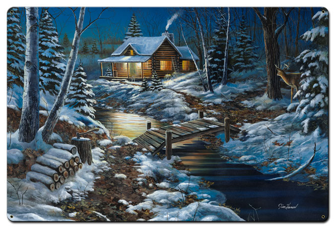 Woodland Retreat, Featured Artists/Jim Hansel Art, Satin, 24 X 36 Inches