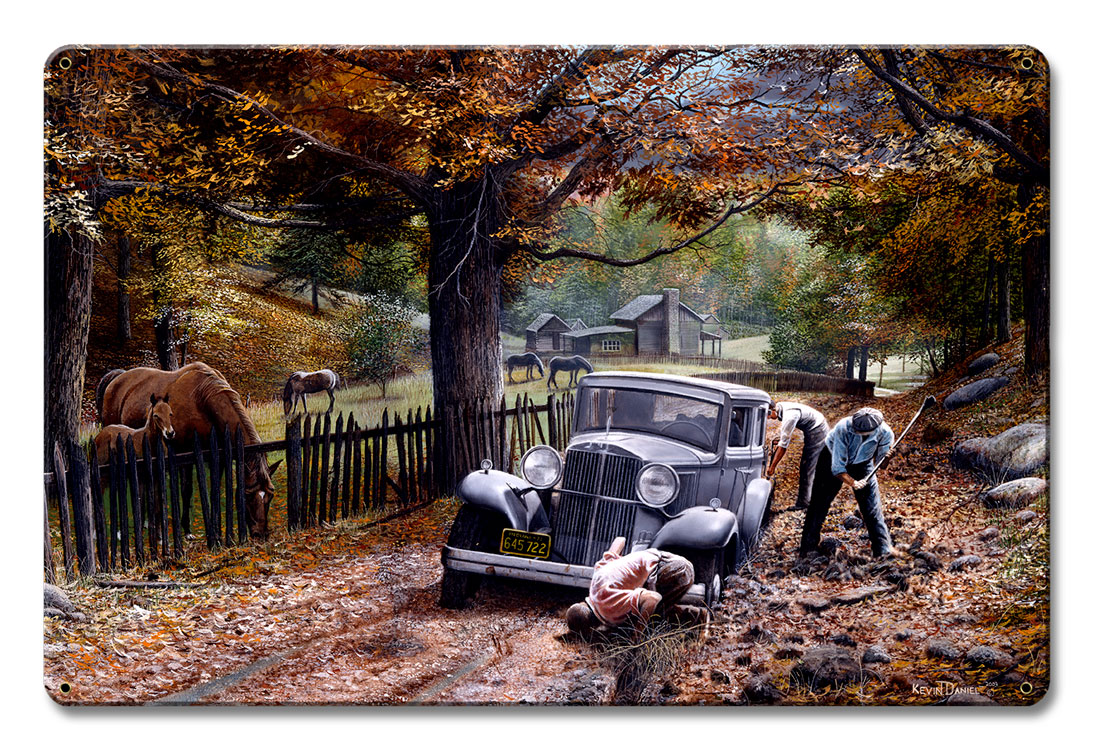 The Old Depot Road, Featured Artists/Kevin Daniel Art, Satin, 12 X 18 Inches