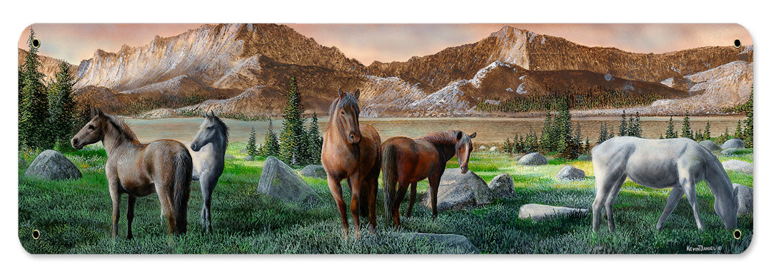 Horse Pack Stream, Featured Artists/Kevin Daniel Art, Satin, 24 X 8 Inches