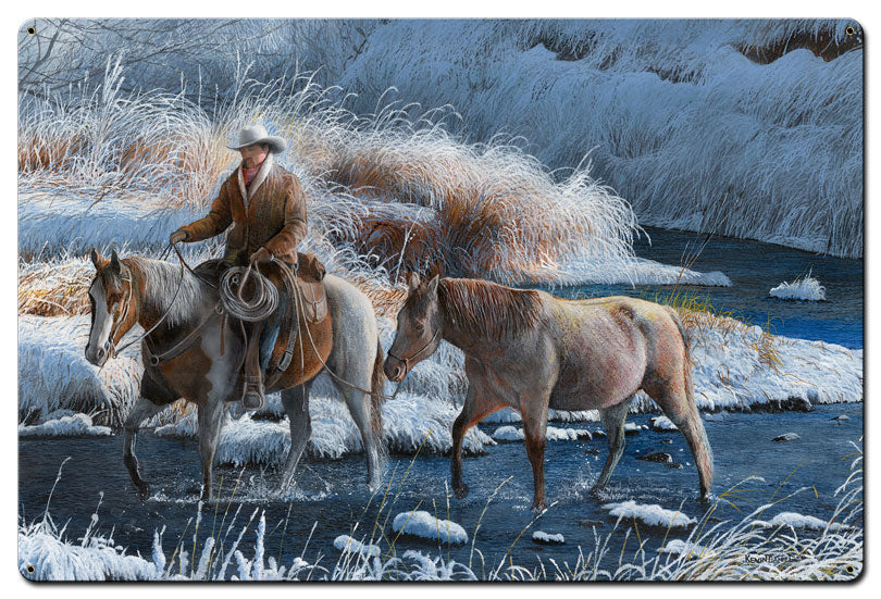 Cowboy Heading Home, Featured Artists/Kevin Daniel Art, Satin, 36 X 24 Inches