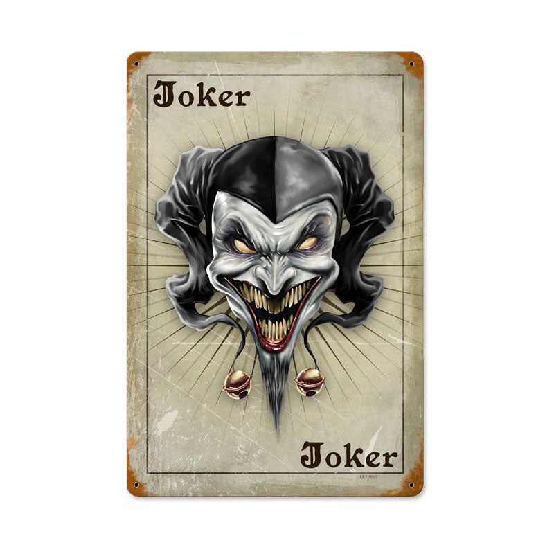 Joker Card, Other, Vintage Metal Sign, 12 X 18 Inches