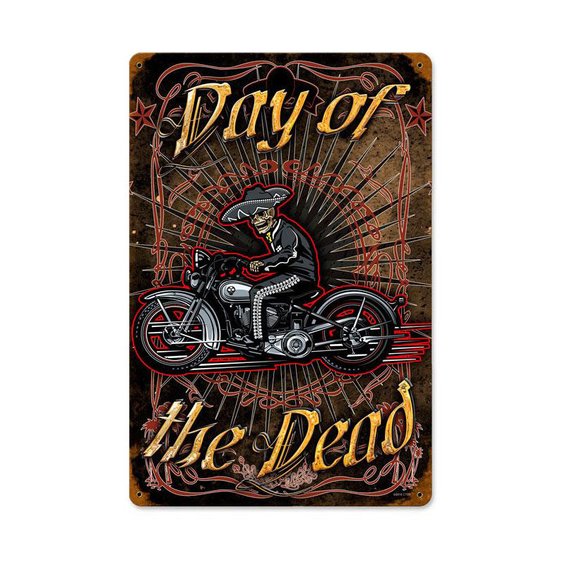 Day Of The Dead, Other, Vintage Metal Sign, 18 X 12 Inches