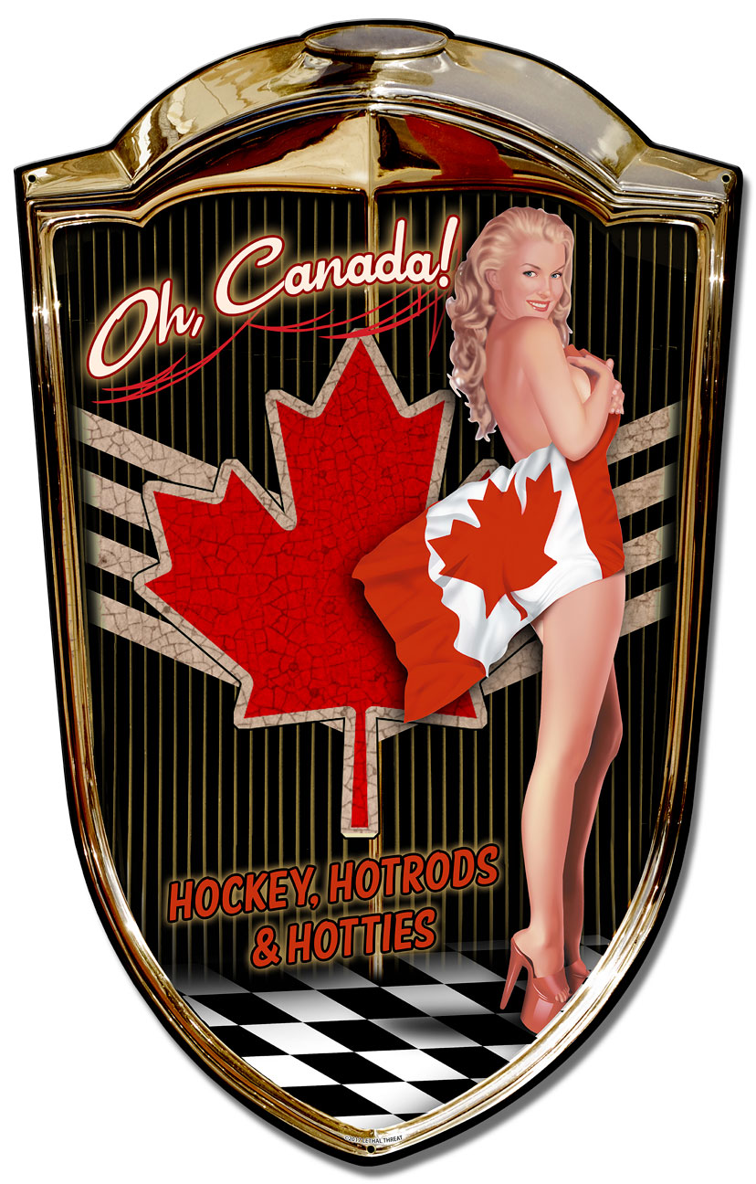 Grill Sign Canadian Babe, Featured Artists/Lethal Threat, Plasma, 24 X 36 Inches