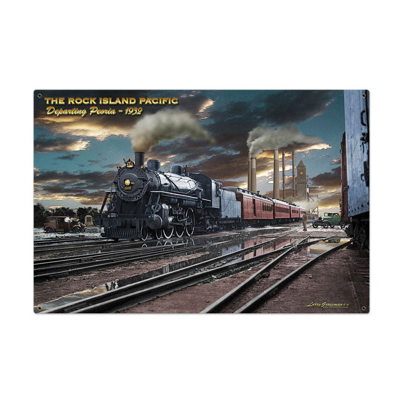 Rock Island, Metal Sign, Metal Sign, 36 X 24 Inches