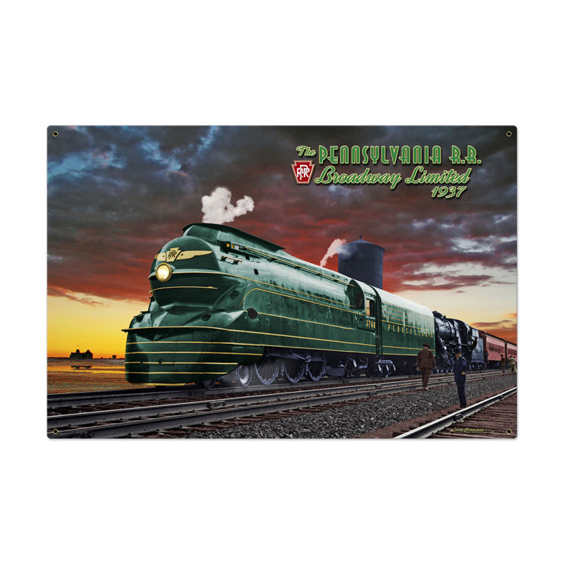 Pennsylvania Rail Road, Metal Sign, Metal Sign, 36 X 24 Inches