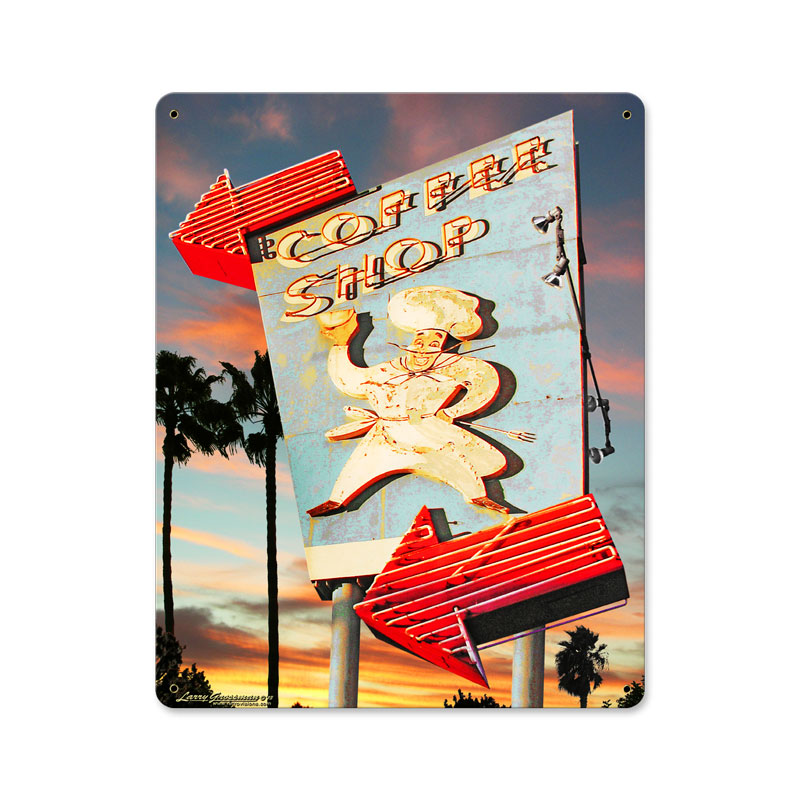 Coffee Shop, Food and Drink, Metal Sign, 12 X 15 Inches