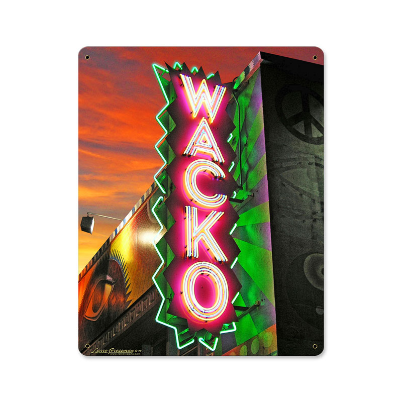 Wacko, Metal Sign, Metal Sign, 12 X 15 Inches