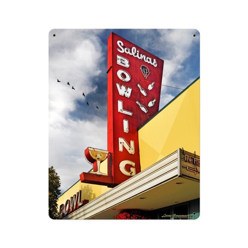 Salinas Bowl, Sports and Recreation, Metal Sign, 12 X 15 Inches