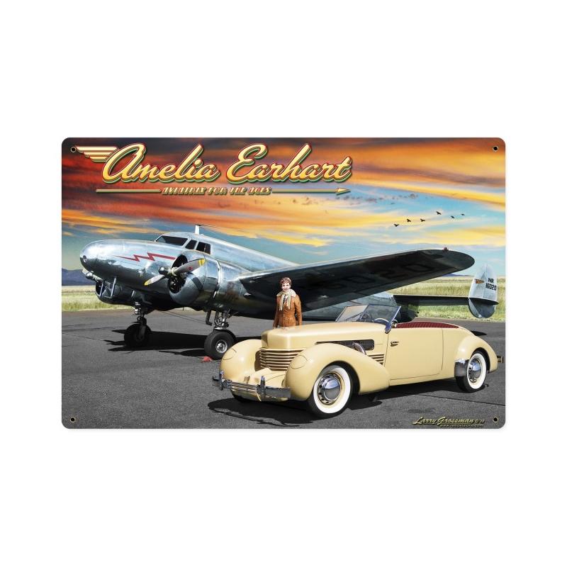 Amelia, Automotive, Metal Sign, 24 X 18 Inches