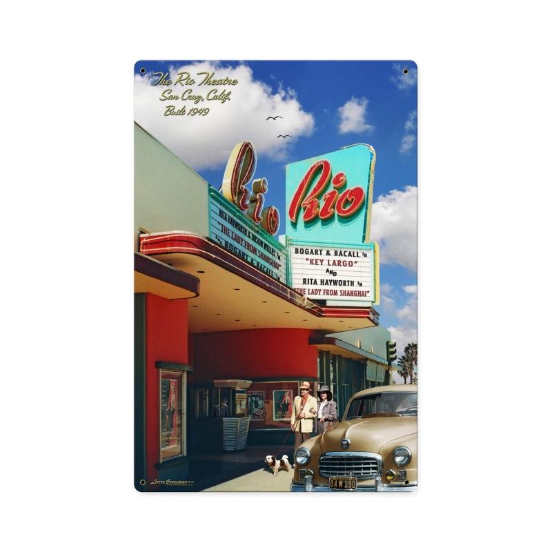 Rio Theatre, Metal Sign, Metal Sign, 12 X 18 Inches