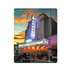 Warner Grand Theatre, Metal Sign, Metal Sign, 12 X 15 Inches
