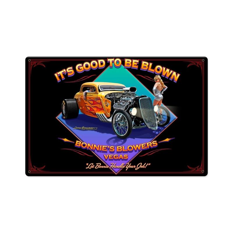 Blown, Automotive, Metal Sign, 18 X 12 Inches