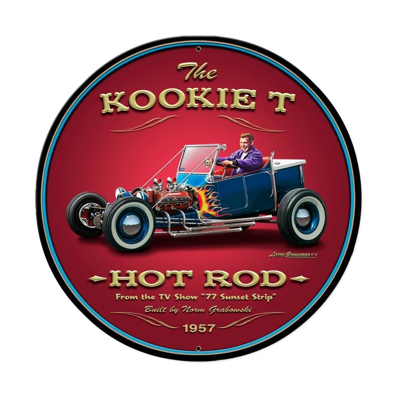 Kookie T, Automotive, Round Metal Sign, 28 X 28 Inches
