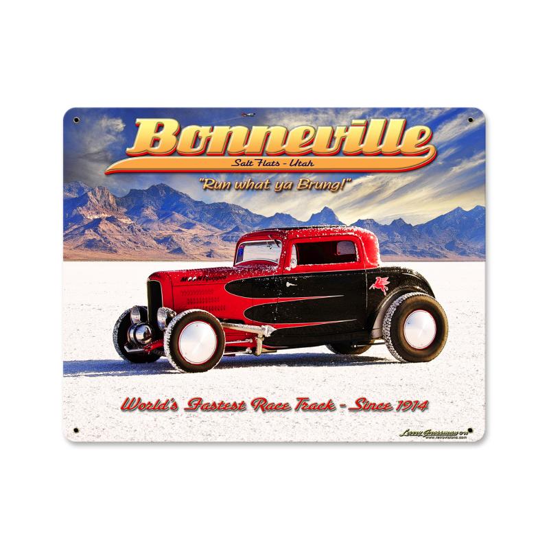 Bonneville, Automotive, Metal Sign, 12 X 15 Inches