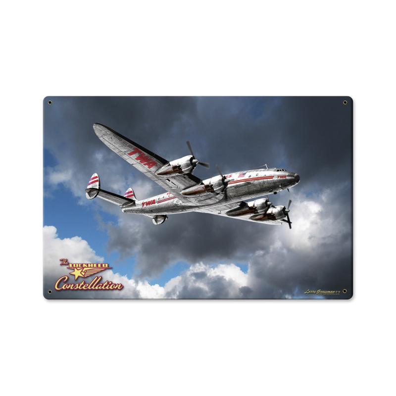 Lockheed Constellation 18x12, Allied Military, Round Metal Signs, 18 X 12 Inches