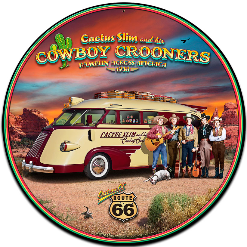 CACTUS SLIM ROUND LARGE, Licensed Products/Larry Grossman, ROUND, 25 X 16 Inches