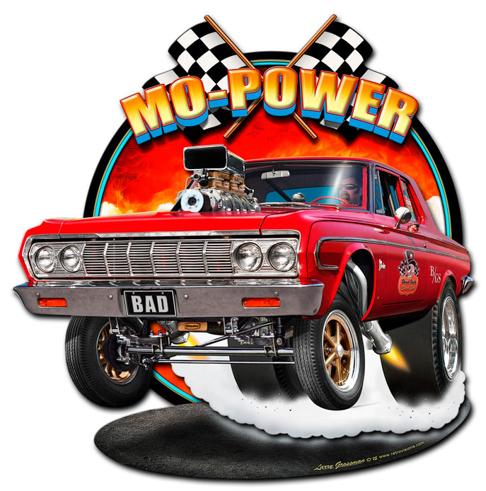 3-D Mo Power, Licensed Products/All American Art by Larry Grossman, 3D Metal Sign, 17 X 18 Inches