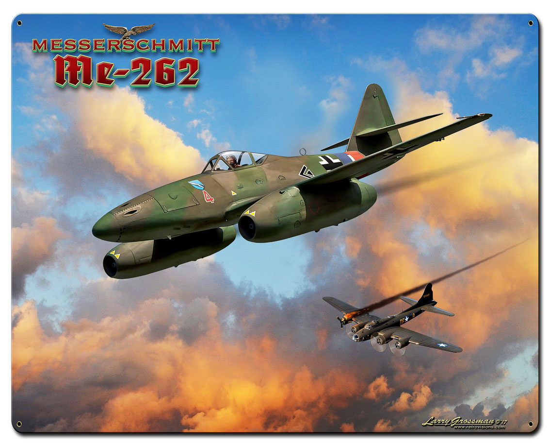 Me-262 Jet, Featured Artists/All American Art by Larry Grossman, Plasma, 24 X 30 Inches