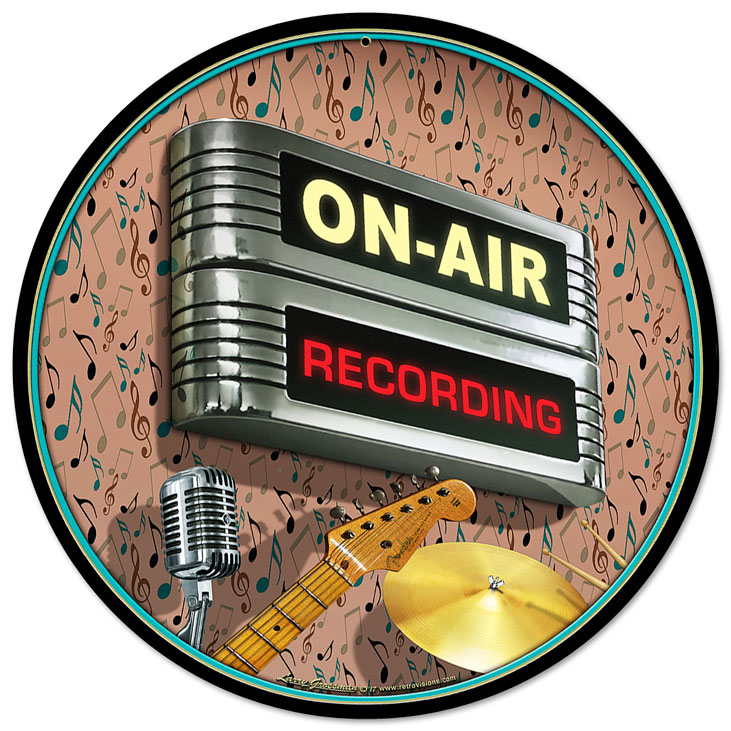 ON AIR Recording, Featured Artists/All American Art by Larry Grossman, Satin, 14 X 14 Inches