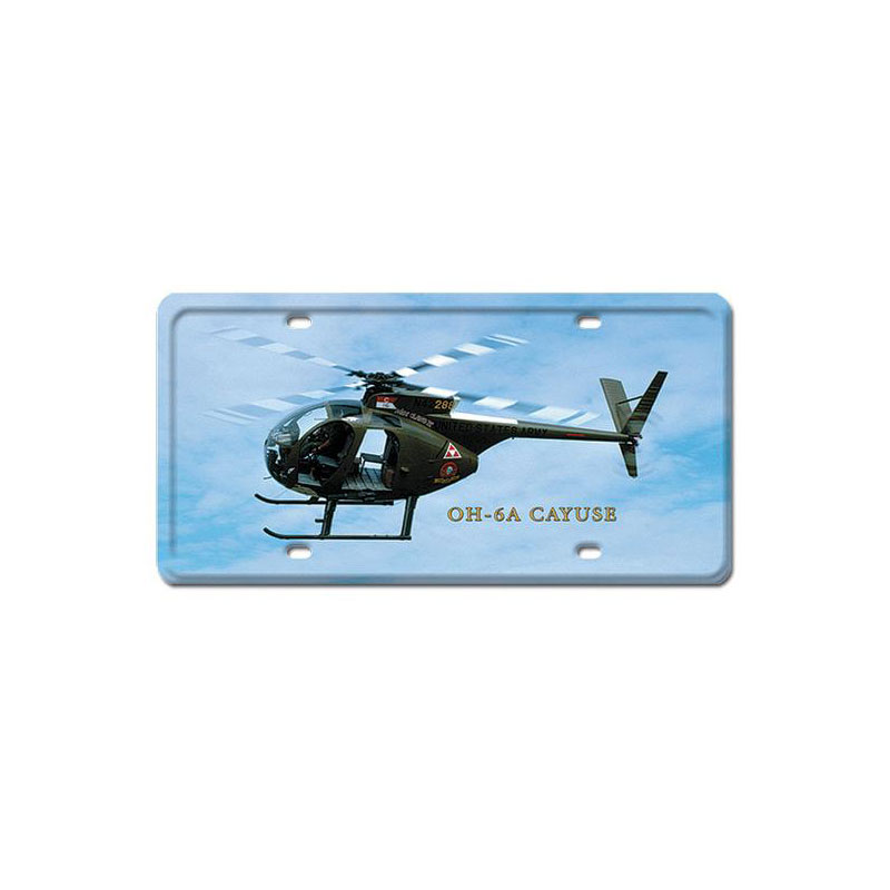 OH-6A Cayuse, Aviation, License Plate, 6 X 12 Inches
