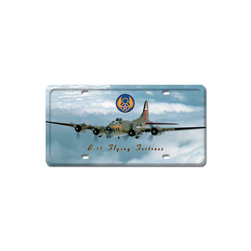 B-17 Flying Fortress, Aviation, License Plate, 6 X 12 Inches