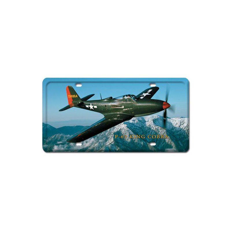 P-63 King Cobra, Aviation, License Plate, 6 X 12 Inches