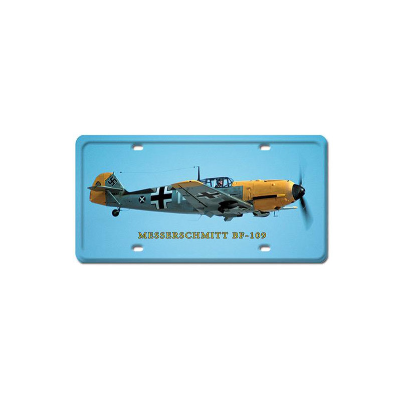 Messerschmitt BF-109, Aviation, License Plate, 6 X 12 Inches