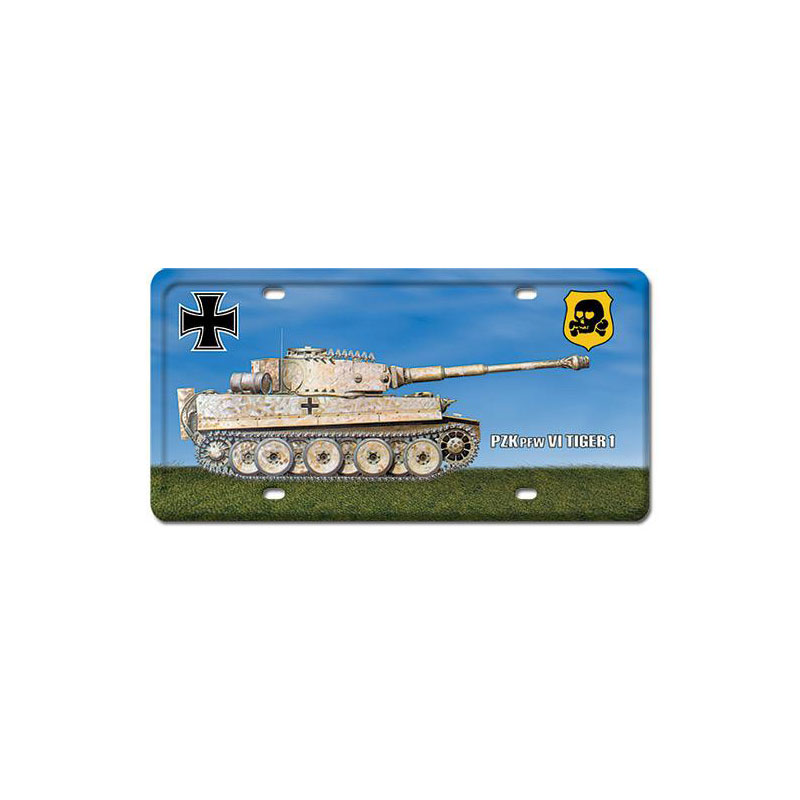 V1 Tiger Tank, Axis Military, License Plate, 6 X 12 Inches
