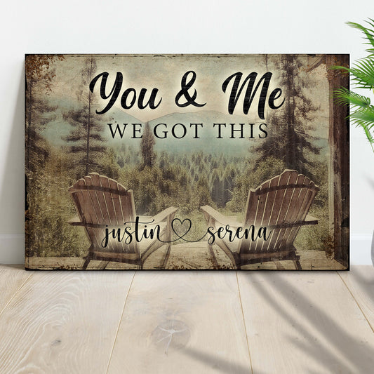 Cabin Forest Themed We Got This Couple Sign