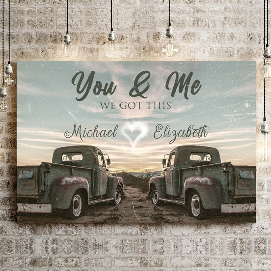 Vintage Truck Themed We Got This Couple Sign