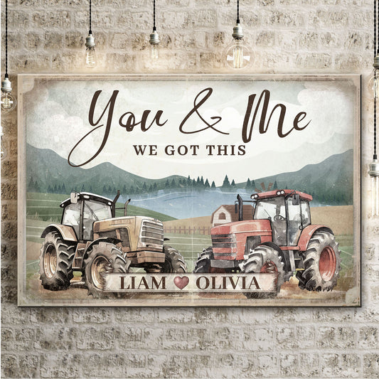 Tractor Themed We Got This Couple Sign