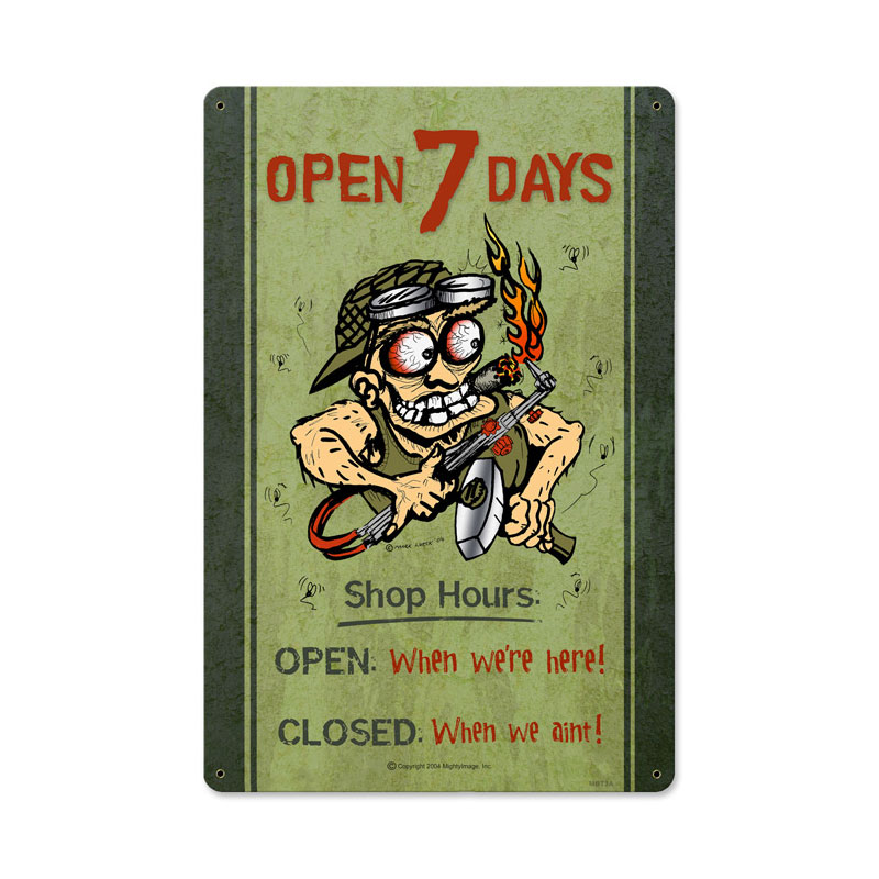 Mechanic, Automotive, Metal Sign, 12 X 18 Inches