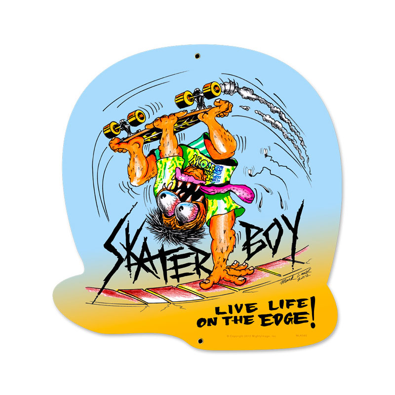 Skater Boy, Sports and Recreation, Custom Metal Shape, 16 X 17 Inches