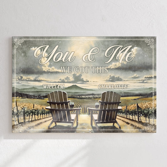 Vineyard Themed We Got This Couple Sign