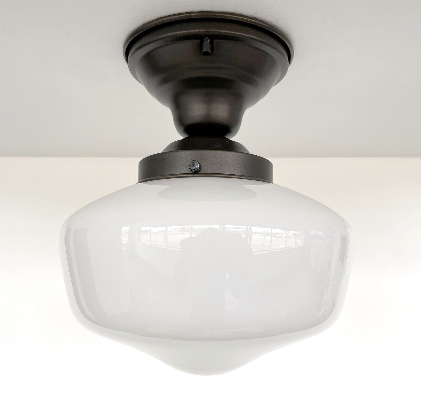 Modern Schoolhouse 8" Milk Glass Replacement Globe