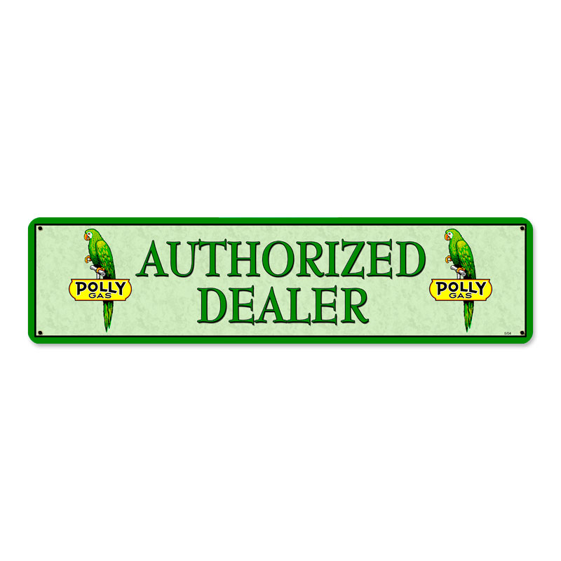 Polly Gas Dealer, Automotive, Metal Sign, 20 X 5 Inches